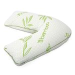 Rohi Orthopaedic V Pillow Memory Foam, Breathable Bamboo Nursing Pregnancy Maternity Back Support Pillow 47cm x 76cm x 27cm