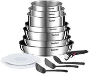 Tefal Ingenio Emotion 13-Piece Cookware Set, Stainless Steel, Stackable, 5-Year Guarantee, Non-Stick Coating, Induction L897DS04