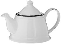 Abbott Collection Enamel Look Stoneware Teapot, White