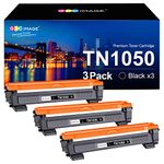 GPC Image Toner Cartridges Replacement for Brother TN1050 Compatible with DCP-1610W 1510 1512 1612W Compatible with HL-1210W 1112 1110 1212W Compatible with MFC-1810 1910W (Black, 3-Pack)