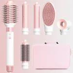 Sophinique 6 in 1 Professional Hot Air Styler & Hair Dryer Brush with 110,000 RPM Negative Ionic Blow Dryer, Hair Style with Auto Wrap Curlers, Straighteners, and Volumizers, Travel Bag Included