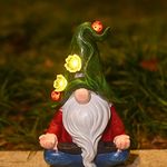 Garden Gnome Statue Outdoor Decor, Green Ladybug Resin Gnome, Funny Resin Garden Figurines, Ornament for Patio Yard Lawn Porch Christmas Decorations Gifts