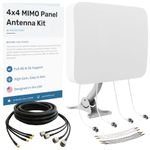 Waveform MIMO 4x4 Panel Antenna Kit for 4G & 5G Cellular Hotspots, Routers, & Gateways | Rogers, Xplore, MapleWifi Cell Signal Booster | Kit w/ 30ft SMA Cable, J-Mount, TS9 & U.Fl Adapters