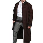 Scully Men's Long Canvas Jacket, Walnut, Large