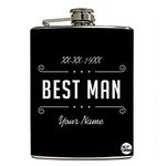 Nutcase - Personalized Gifts for Him - Customised Hip Flask 9oz Gift Set with Funnel - Best Man Wedding Gifts