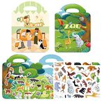 Reusable Sticker Book for Kids, Animals and Pets Theme Stickers Books for Toddlers Waterproof Cute Stickers Activity Sticker Busy Book for Birthday Gifts (Animals+Pets)