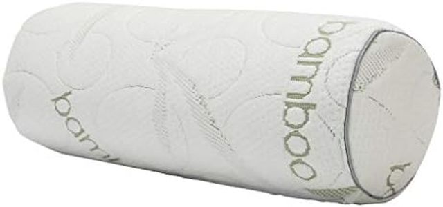 Kingnex Shredded Latex Roll Pillow, Bamboo, Bamboo Cover Firm, 18 x 6"