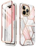 i-Blason Thermoplastic Polyurethane Cosmo Series For Iphone 14 Pro Case 6.1 Inch (2022 Release), Slim Full-Body Stylish Protective Case With Built-In Screen Protector Marble