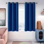 Deconovo Royal Blue Blackout Curtains, Room Darkening Heat Insulated Window Curtain Set, Noise Reducing Light Blocking Drapes for Bedroom 2 Panels, Each 42x63 in