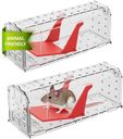 ROSHIELD 2 X Humane MOUSE Traps for Indoors and Outdoors, Duty Pest Trap for Catch Alive. Pets and Children Friendly. Reusable Rodent Mice Trap. Quick, Effective and Highly Sensitive Catcher