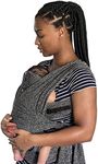 Boppy Baby Carrier—ComfyFit Adjust, Heathered Gray, Hybrid Wrap with New Adjustable Arm Straps to Fit More Bodies, 3 Carrying Positions, 0m+ 8-35lbs, Soft Yoga-Inspired Fabric with Storage Pouch