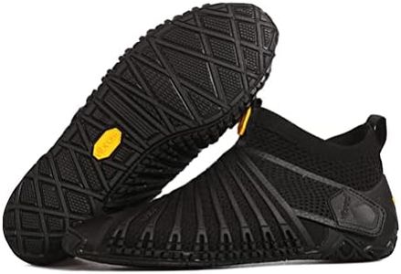 Vibram Furoshiki Knit High Men's Barefoot Shoe/Wrap Shoe in Knitted Design, Black, 11 AU