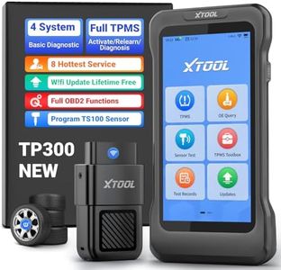 XTOOL TP300 TPMS Programming Tool, 4 System Diagnosis Scan with 8 Hot Essential Resets, Activate/Relearn All TPMS Sensors, Program XTOOL TS100 Sensors (315/ 433MHz), Free Lifetime Update