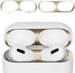 kwmobile Set of 2 Dust Guards Compatible with Apple Airpods Pro 2 - Anti-Dust Protection Stickers - Gold