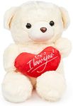 THE TWIDDLERS - Large Valentines Teddy Bear with 'I Love You', 50cm / 20" - Cute Plush Toy Gift for Her and Him, Birthday Gift for Girlfriend Boyfriend