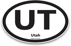 Magnet Me Up UT Utah US State Oval Magnet Decal, 4x6 Inches, Heavy Duty Automotive Magnet for Car Truck SUV, Fridge, Any Magnetic Surface, The Beehive State, Collectible Souvenirs, Crafted in USA