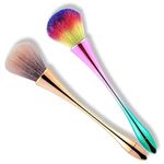 BANIRA 2 Pcs Nail Brushes Remove Dust Powder For Acrylic Nails Makeup Brushes Manicure Brush Clean Up Tools Nail Art Brush Set