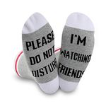 Friend Gift Please Do Not Disturb I'm Watching TV Show Novelty Socks (Friend CA)