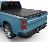 AUTOSAVER88 Soft Quad-fold Truck Bed Tonneau Cover Fits for Chevy Silverado/GMC Sierra 2500 3500 HD 2020 2021 2022 2023 2024 2025 6.9 ft Bed