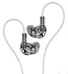 WGZBlon A8 Flagship Metal Hollow in Ear Monitor Wired Headset Lightweight Diaphragm Earphone High Purity Oxygen-Free Copper Silver-Plated Cable (No Mic, gun-a8)