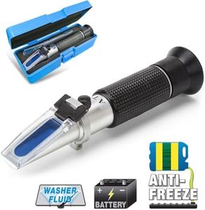 4-in-1 DEF Antifreeze Coolant Refractometer for Automobile Antifreeze System, Diesel Exhaust Fluid, Battery Acid and Windshield Washer Fluid