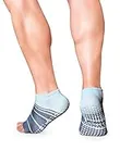 Tucketts Anklet Toeless Non-Slip Grip Socks - Anti Skid Yoga, Barre, Pilates, Home & Leisure, Pedicure - L/XL - 1 pair Twilight Sky Large
