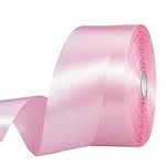 YASEO 1 1/2 Inch Pink Solid Satin R