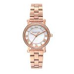 Michael Kors Norie Analog White Dial Gold Band Women's Stainless Steel Watch-MK3558