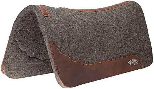 Weaver Leather 35-9321-1 Premium Contoured 100% Wool Felt Saddle Pad, 1" Thick, Gray, 31" x 32"