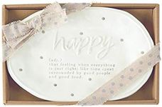 Mud Pie Happy Definition Plate, 7 1