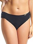 Fantasie Ottawa Mid-Rise Gathered Bikini Bottom, S, Black