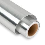 Brushed Silver Permanent Vinyl for Cricut - 12" x 5FT Brushed Silver Cricut Vinyl Roll, Outdoor Self Adhesive Vinyl Roll for Decor Sticker, Party Decoration