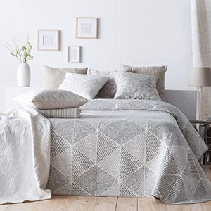 VIALMAN Colcha Ligera Sofia 27 para Cama de Matrimonio de 180 y 200 cm | Colcha Cama 180 y 200 | Tamaño Colcha 270 x 270 cm, Color BEIG
