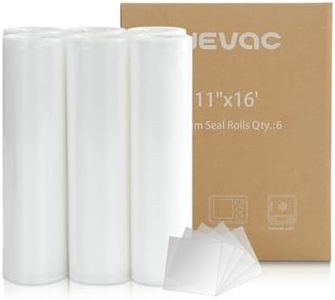 Wevac Vacuum Sealer Bags 28cmx5m Rolls 6 pack for Food Saver, Seal a Meal, Weston. Commercial Grade, BPA Free, Heavy Duty, Great for vac storage, Meal Prep or Sous Vide (11”x17')
