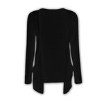 Kids Girls Plain Open Boyfriend Cardigan Long Sleeves Fashion Top New Age 2-13 Years Black