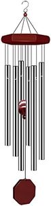 tujol Wind Chimes For Outside, Wind Chimes Outdoor Deep Tone With 6 Metal Tubes And Hook, Memorial Wind Chimes Home Outdoor Decor For Garden, Patio, Yard, Silver