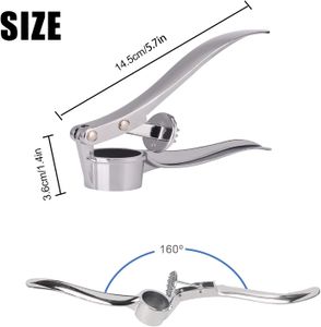 Jsdoin Heavy Duty Garlic Press – Stainless Steel Kitchen Tool