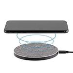 Philips Fabric Wireless Charger, 10W Fast Charging, Qi-Certified for iPhone 13/12/11/Pro/Pro Max/Mini, Samsung Galaxy S21, Google Pixel 6, Gray, DLP9035BC/27
