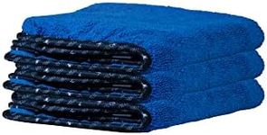 Chemical Guys MIC110003 Professional Grade Premium Microfiber Towels, Blue (16 Inch x 16 Inch) (Pack of 3) - Safe for Car Wash, Home Cleaning & Pet Drying Cloths