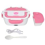 Suzolight Electric Lunch Box for Office School Travlling Tiffin Box Quick Heat Portable & Easy to wash (Pink)