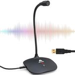 KLIM Talk USB Desk Microphone for Computer - New Version 2024 - Compatible with Any PC Laptop Mac PS4 - Professional Desktop Mic with Stand - Recording Gaming Streaming YouTube Podcast Mics