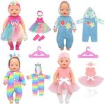 Baby Doll Clothes Compatible with Baby New Born Clothes 12-14 Inch Doll, Doll Clothes for 30-35cm Outfits Sweet Baby Doll Outfits ，Four-piece set to fulfill your desires(Not Include Doll)