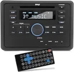 Pyle Bluetooth Digital Mobile Receiver System - 200 Watt Max Power, Universal Single DIN Size Head Unit, LCD Display, Multi-Connectivity Options (Disc/AUX/RCA/HDMI), and USB Flash Drive Reader