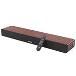 MEREDO 2.1CH Wooden Sound Bar for TV, Built-in Subwoofer 165W, 5 EQ Mode (Adjust Treble & Bass) ARC/BT 5.0/Optical/AUX for Home Theater- 31 inch, D47Plus Brown