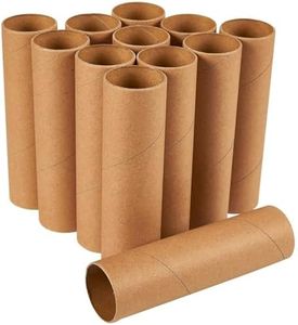 Brown Cardboard Tubes for Crafts, DIY Craft Paper Roll (1.6 x 5.9 in, 12 Pk)