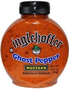 Inglehoffer Ghost Pepper Mustard, 10.25 Oz Squeeze Bottle