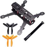 Readytosky 250mm FPV Racing Drone Frame 5 Inch Carbon Fiber Quadcopter Frame Kit with 4mm FPV Frame Arms+Lipo Battery Strap