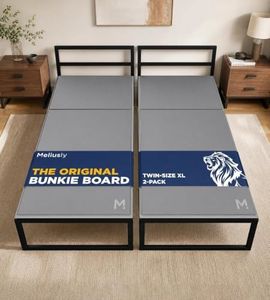Meliusly Premium 10mm Bunkie Board Twin XL 2-Pack (38x79'') Patent Pending Low Profile Bed Board Design - Breathable, Noise Minimizing, Moisture Resistant Bunkieboards, Low Profile Bed Support