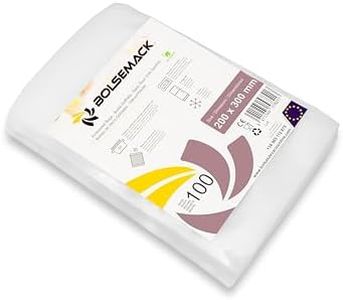 Bolsa gofrada envasado al vacio 200x300 mm. (100 unidades) Bolsas de vacío para alimentos compatibles con Todo Tipo de envasadora de vacío doméstica, Libre de BPA.