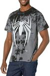 Marvel Universe Spider-Man Gamerverse Young Men's Short Sleeve Tee Shirt, Black/Charcoal, Medium